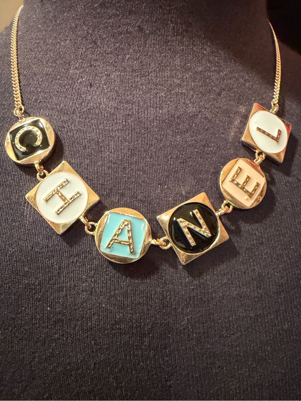 Chanel necklace jewelry rose gold chain silver choker designer luxury gift box - Picture 1 of 16